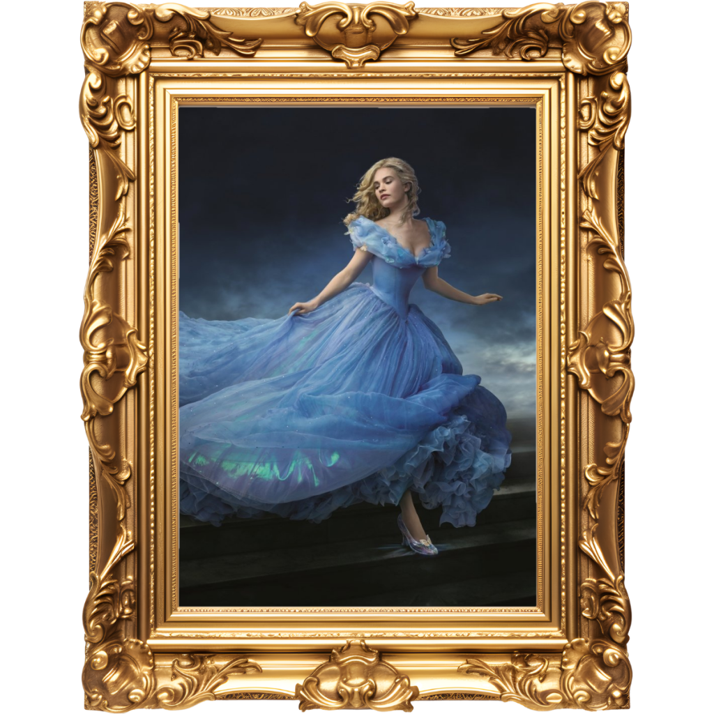 invitacion-digital-XV-disney-classic-imagen-marco-dorado-con-foto-de-cenicienta