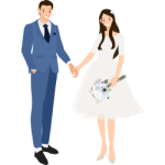 invitacion-digital-XV-princesa-sapo-icono-pareja-a-color-hombre-traje-azul-mujer-vestido