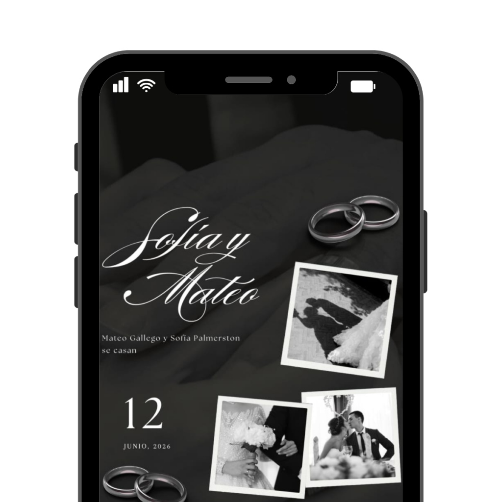invitacion-digital-boda-inicio-imagen-celular-con-modelo-black-and-white