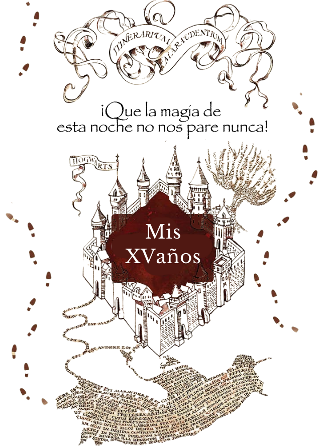 invitacion-digital-XV-harry-potter-diseno-vertical-castillo-y-huellas-con-texto-al-centro