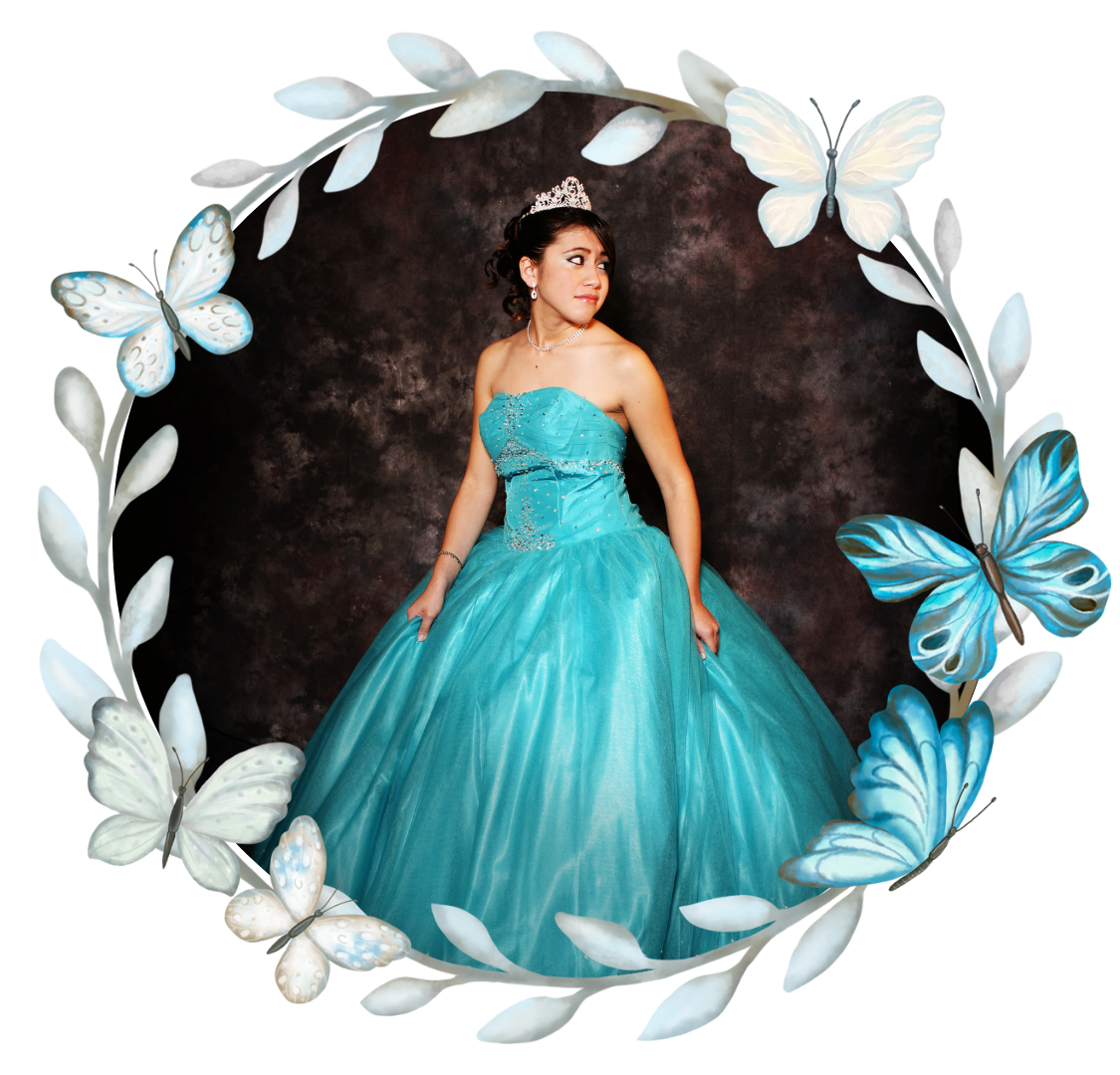 invitacion-digital-XV-princesa-mariposa-fotografia-circular-quinceanera-marco-mariposas-2